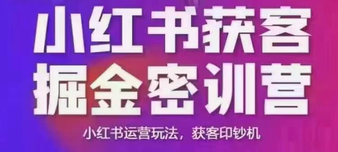 小红书获客掘金线下课，录音+ppt照片，小红书运营玩法，获客印钞机-网创先锋