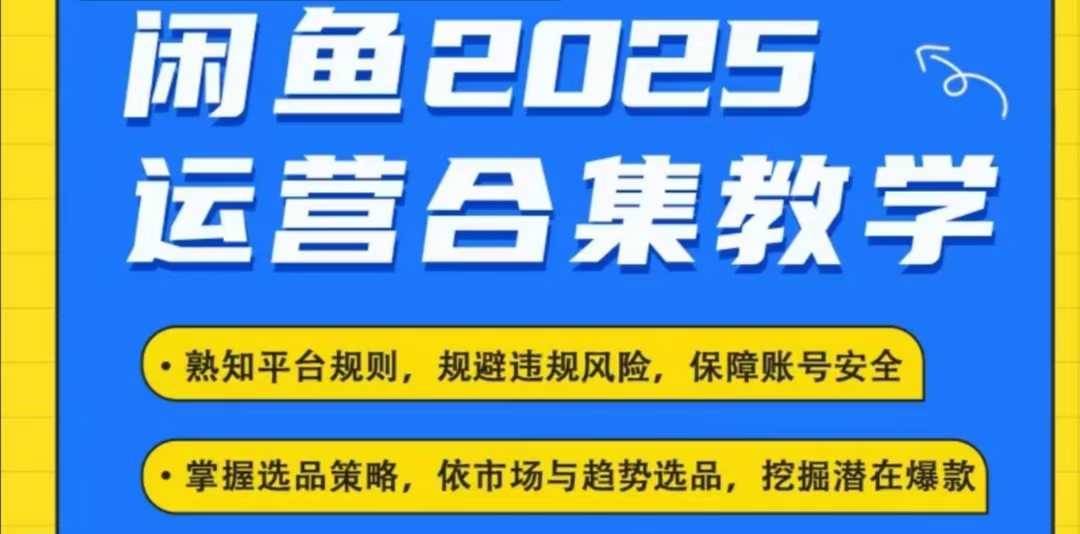 2025闲鱼电商运营全集，2025最新咸鱼玩法-网创先锋