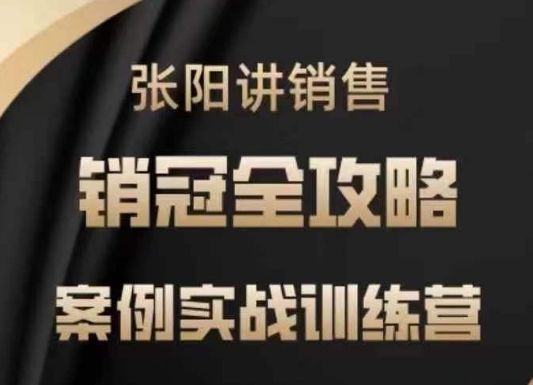 张阳讲销售实战训练营，​案例实战训练，销冠全攻略-网创先锋