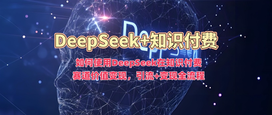 如何使用DeepSeek在知识付费赛道价值变现，引流+变现全流程-网创先锋