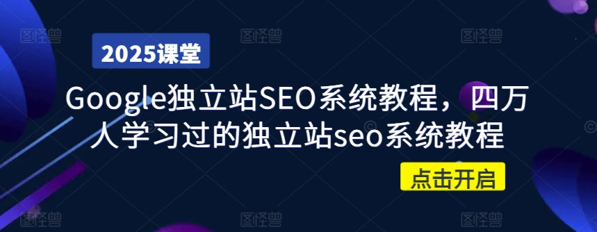 Google独立站SEO系统教程，四万人学习过的独立站seo系统教程-网创先锋