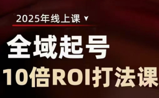 2025全域起号10倍ROI打法课，助你提升直播间的投资回报率-网创先锋