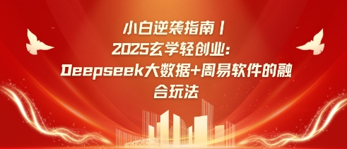 小白逆袭指南，2025玄学轻创业：Deepseek大数据+周易算法的融合玩法-网创先锋