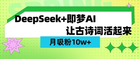 用DeepSeek做AI 古诗词视频，涨粉 10W+(保姆级教程)-网创先锋