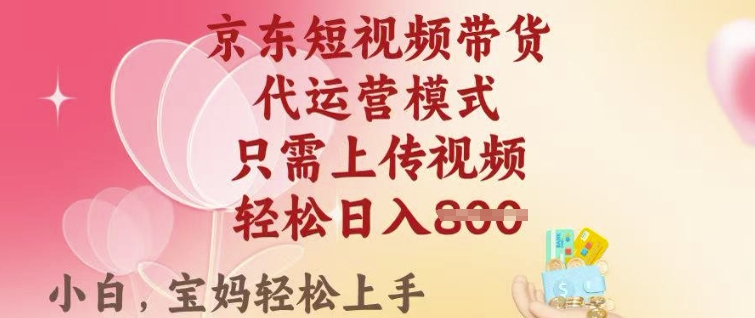 京东短视频带货，2025翻身项目，只需上传视频，单月稳定变现8k+【揭秘】-网创先锋
