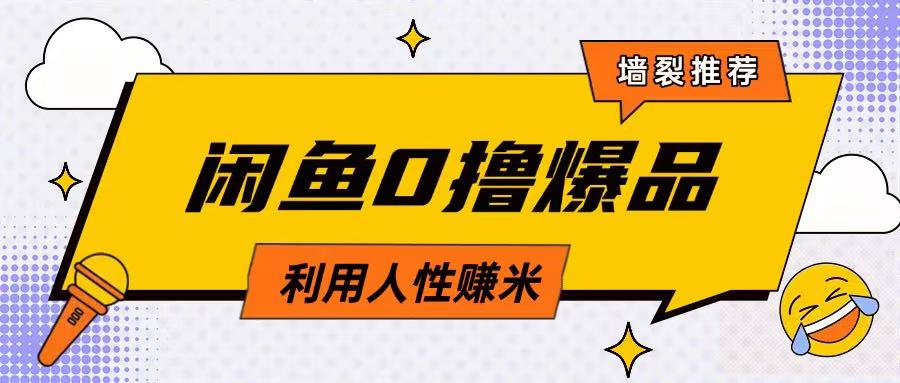 咸鱼0撸玩法利用人性售卖商品达到日挣2张的效果-网创先锋
