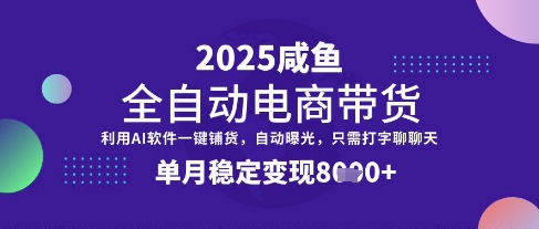 全网首发【闲鱼全自动电商带货】三年磨一剑，一朝露锋芒，单月稳定变现8k+【揭秘】-网创先锋