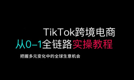 TikTok跨境电商从0-1全链路全方位实操教程，把握多元变化中的全球生意机会-网创先锋