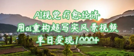 AI视觉疗愈经济：用ai重构超写实风景视频，单日变现多张-网创先锋