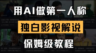用AI做第一人称独白影视解说，手把手教学，保姆级教程-网创先锋