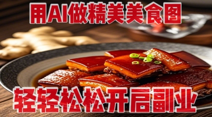 用AI做精美美食图，无需专业设备拍摄，轻轻松松开启副业-网创先锋
