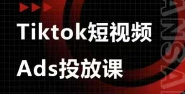 Ads视频投放课，tiktok短视频广告投放课-网创先锋