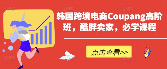 韩国跨境电商Coupang高阶班，酷胖卖家，必学课程-网创先锋