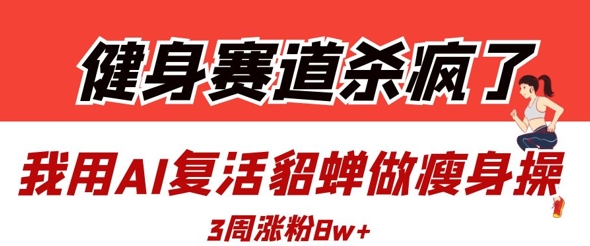 健身赛道杀疯了？我用AI复活貂蝉做瘦身操，3周涨粉8W-网创先锋