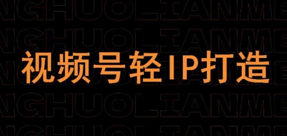 视频号线上课程，视频号轻IP打造-网创先锋