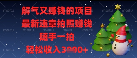 解气又挣钱的项目，最新违章拍照挣钱，随手一拍，轻松收入多张【揭秘】-网创先锋