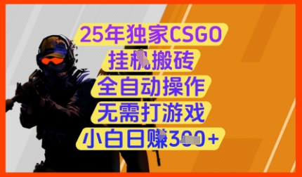 25年独家CSGO挂G搬砖，全自动操作，无需打游戏，小白日入3张+【揭秘】-网创先锋