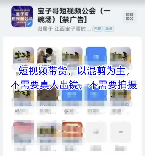 宝子哥头部团队短视频带货，以混剪为主，不需要真人出镜，不需要拍摄-网创先锋