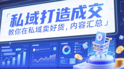 私域打造成交，教你在私域卖好货，内容汇总-网创先锋