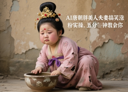 AI唐朝胖美人夫妻搞笑涨粉实操，五分钟教会你-网创先锋