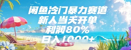 闲鱼冷门暴力赛道，新人当天开单，利润80%，日入几张，长期可做【揭秘】-网创先锋