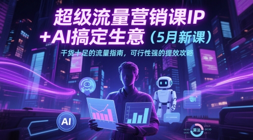 超级流量营销课IP+AI搞定生意（5月新课）干货十足的流量指南，可行性强的提效攻略-网创先锋