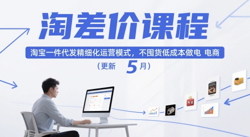 淘差价课程，淘宝一件代发精细化运营模式，不囤货低成本做电商（更新5月）-网创先锋