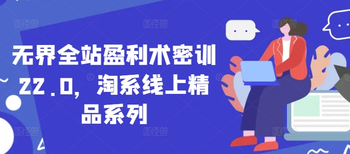 无界全站盈利术密训22.0，淘系线上精品系列-网创先锋