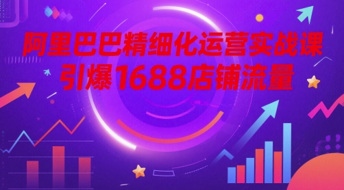 阿里巴巴精细化运营实战课，引爆1688店铺流量-网创先锋