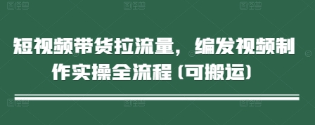短视频带货拉流量，编发视频制作实操全流程(可搬运)-网创先锋