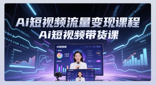 Ai短视频流量变现课程，Ai短视频带货课-网创先锋