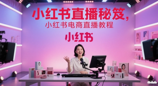 小红书直播秘笈，小红书电商直播教程-网创先锋