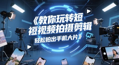 教你玩转短视频拍摄剪辑，轻松拍出手机大片-网创先锋
