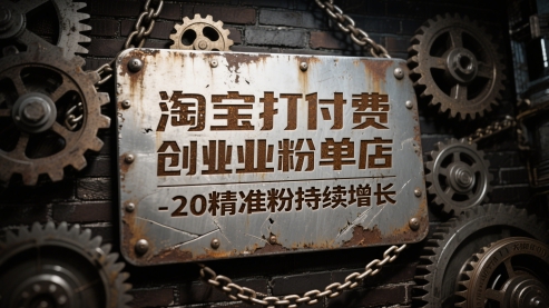 淘宝打付费创业粉单店每天稳定10-20精准粉持续增长【揭秘】-网创先锋