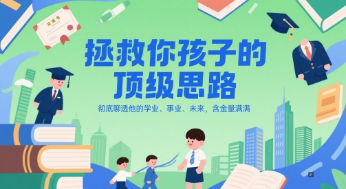 付费文章：拯救你孩子的顶级思路，彻底聊透他的学业、事业、未来，含金量满满-网创先锋