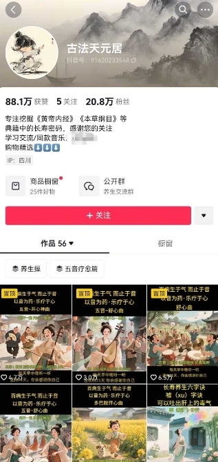 古法五音养生教程，五音疗愈的视频的制作方法，2-4小时就能学会，作者10天涨粉10W-网创先锋