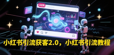小红书引流获客2.0，小红书引流教程-网创先锋