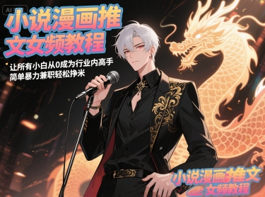 小说漫画推文女频教程，让所有小白从0成为行业内高手，简单暴力兼职轻松挣米-网创先锋