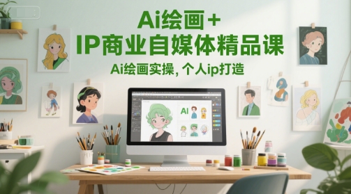 Ai绘画+IP商业自媒体精品课，Ai绘画实操，个人ip打造-网创先锋