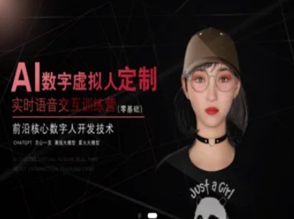 AI数字虚拟人定制，实时语音交互训练营（零基础），前沿核心数字人开发技术-网创先锋