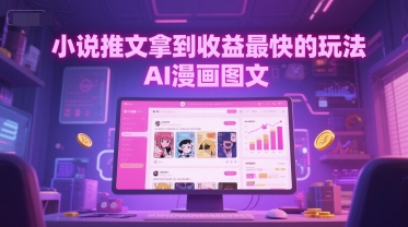 小说推文拿到收益最快的玩法，AI漫画图文-网创先锋