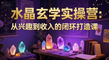 水晶玄学实操营：从兴趣到收入的闭环打造课-网创先锋