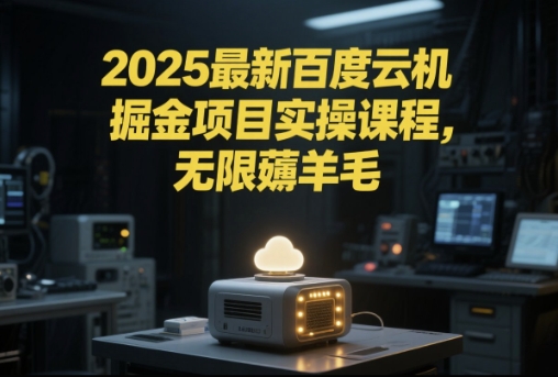2025最新百度云机掘金项目实操课程单窗口保底5-10元月收益单窗口150+【揭秘】-网创先锋