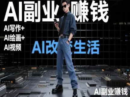 AI改变生活（Ai写作+AI绘画+Ai视频），AI副业挣钱-网创先锋