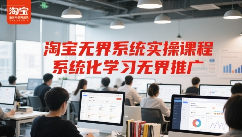 淘宝无界系统实操课程，系统化学习无界推广-网创先锋