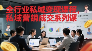 全行业私域变现课程，私域营销成交系列课-网创先锋