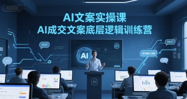 AI文案实操课，AI成交文案底层逻辑训练营-网创先锋