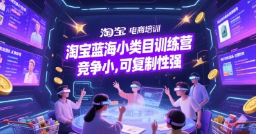淘宝蓝海小类目训练营， 竞争小，可复制性强-网创先锋