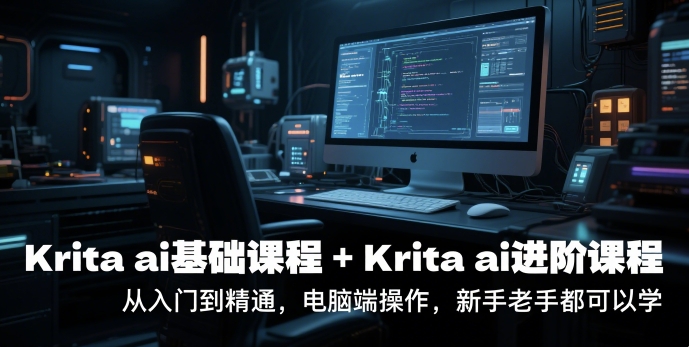 krita ai基础课程+Krita ai进阶课程，从入门到精通，电脑端操作，新手老手都可以学-网创先锋