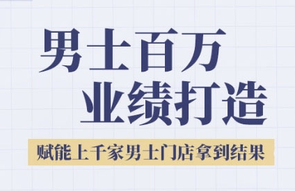 2025男士美业百万业绩打造，赋能上千家男士门店拿到结果-网创先锋